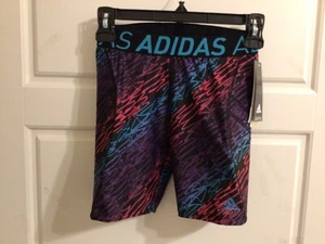 Adidas Girls’ Destiny Printed Softball Sliding Shorts Multi Grafitti Print Sz M - Picture 1 of 2