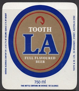 BEER LABEL: TOOTH LA 750 ML PERFECT CONDITION.. - Foto 1 di 1