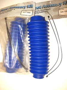 Two 9-1/2"  Blue Shock Absorber Boots + 2 ties, # KA-1999 - Picture 1 of 1