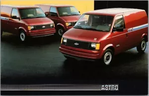 Postal publicitaria vintage Chevy Astro Van 3 modelos Chevrolet - sin usar 1988 - Imagen 1 de 2