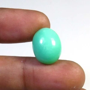 Green Chrysoprase Oval Gemstone 15x12x7mm Natural Chrysoprase Cabochon CY-36 - Picture 1 of 10