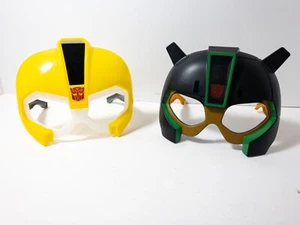 TRANSFORMERS Black Green Gold Yellow & Black Plastic Face Mask Glasses - Picture 1 of 12