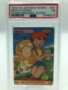 PSA 7 Near MINT Pokemon Japanese Bandai Carddass 1999 Misty & Others #291 - Picture 1 of 2