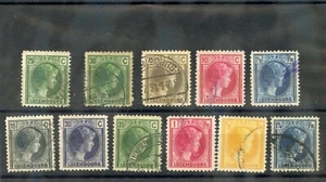 LUSSEMBURGO SC LETTO 164//185(MI 187-9,221-6)F-VF USATO 1927-1930 SET $45 - Foto 1 di 1
