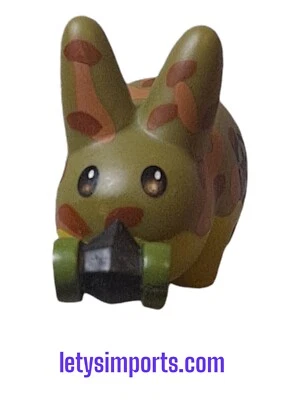 Kidrobot Happy Labbit Camo Hazmat Gas Mask 1.3" Vinyl Mini Figure No Box  - Image 1 of 3