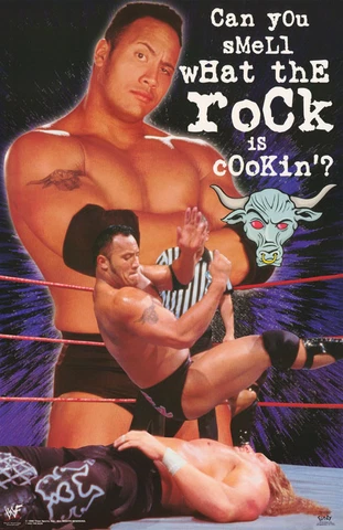 POSTER: WRESTLING: WWF: THE ROCK - CAN YOU SMELL - FREE SHIPPING !  #3455 RP56 K Cover
