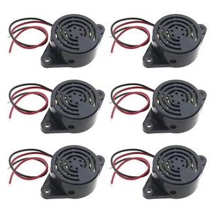 6x 3-24V 12V Aktywny elektroniczny brzęczyk Głośnik piezoelektryczny 95dB czarny SF... - Zdjęcie 1 z 7