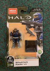 Mega Construx Halo infinite SPARTAN MARK VII 7 serie 13 blu cobalto NUOVO GPV38 - Foto 1 di 2