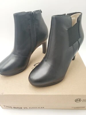 Clarks 5 Ambyr Rise Women's Boots Black Leather : M - Medium, Fabric/Leather - Image 1 of 4