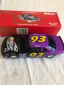 Racing Champions Nascar Die Cast Coin Bank With Lock #93 Limited Edition 5000 - Picture 1 of 4