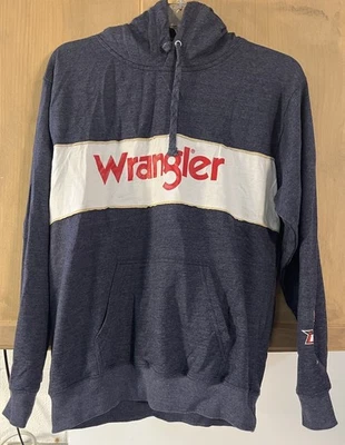 Pullover polar con capucha Wrangler PBR profesional Bull Riding azul/blanco talla GRANDE Foto 1 de 4