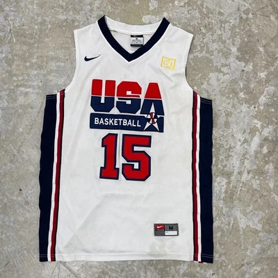 USA Basketball Magic Johnson Nike Jersey M Dream Team Sewn Stitch Thrashed - Image 1 of 4