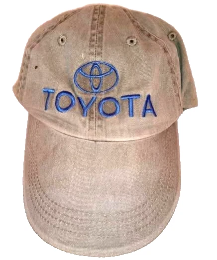 Gorra Toyota correa trasera caqui beige bordado logotipo algodón yunque para hombre Foto 1 de 4