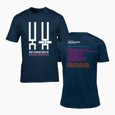 2 Sides Pet Shop Boys Dreamworld 2023 European Tour Shirt Navy S-5XL EM0832