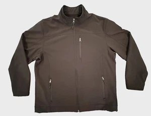 Weatherproof Mens Softshell Jacket 2XLT Black Wind-Resistant Full Zip Fleece EUC - Picture 1 of 17