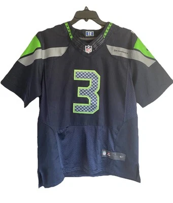 Camiseta deportiva de los Seattle Seahawks para hombre talla 44 azul 12º fan Russell Wilson Elite Nike Foto 1 de 4
