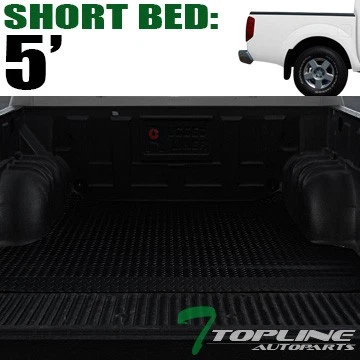 Topline For 2005-2021 Nissan Frontier 5 Feet Rubber Truck Bed Mat Liners - Black — 第 1/2 张图片