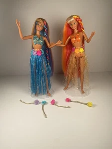 1996 Mattel Barbie Hula Hair Teresa And Barbie Doll Duo Vintage 90s Bundle - Picture 1 of 24
