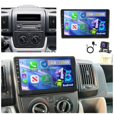 6+128G Android15 Autoradio CarPlay Für Fiat Ducato Citroën Jumper 2007-2023 KAM - Bild 1 von 4