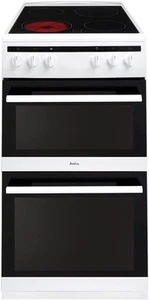 Amica 50cm Double Cavity Electric Cooker with Ceramic Hob - White - Picture 1 of 6