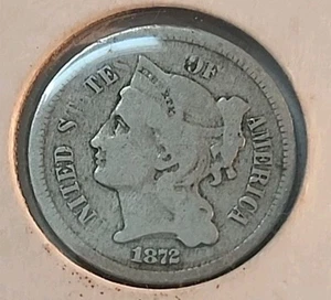 1872 3 CENT NICKEL YOU GRADE  - Picture 1 of 2