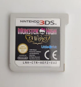 Nintendo 3DS Monster High: 13 Wishes Gioco Solo Cartuccia di Little Orbit 2013 - Picture 1 of 3