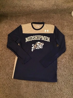 Men’s Under Armour Naval Academy Midshipmen Football Lacrosse Shirt Size M - Image 1 of 2