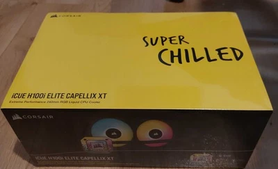 CORSAIR iCUE H100i ELITE CAPELLIX XT 2x120mm Liquid CPU Cooler - Sealed, New - Image 1 of 4