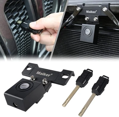 Kit de bloqueo de pestillos de capó ocultos para Jeep Wrangler JL JLU JT 2018-2023 4XE Foto 1 de 4