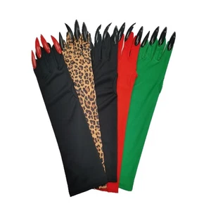 Halloween Party Scary Long Nails Gloves Short Hand Gloves for Theme Event - Picture 1 of 10