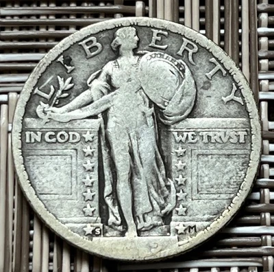 1919-S Standing Liberty quarter, tough date - Image 1 of 2