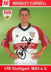 Bradley Carnell Original Autogrammkarte VfB Stuttgart - ca.11cm x 15cm - Bild 1 von 2