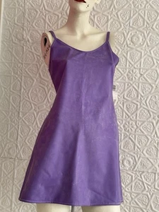 NOS Tripp NYC Latex Lavender Purple Mini dress Sundress-Tank-Skater-Sexy-Skirt - Picture 1 of 16
