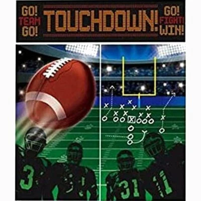 Football Touchdown Party Scene Setters Wall Decorating Kit NEW Supplies Backdrop - Image 1 of 2