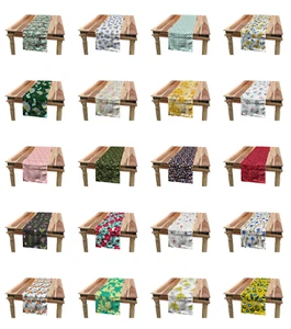 Ambesonne Leaves Design Table Runner Dining Room Kitchen Decor in 3 Sizes - Picture 1 of 63
