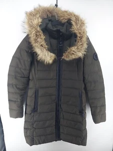 Rudsak Chaqueta Mujer Talla Pequeña Imitación Piel Acolchada Abrigo Largo Cremallera Completa Invierno Bolsillo - Imagen 1 de 12