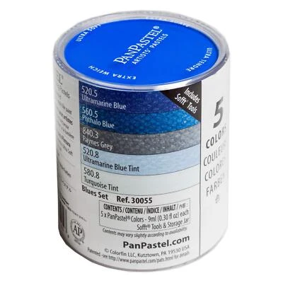 Juego de pastel artista ultra suave de 9 mililitros, azules, paquete de 5 Foto 1 de 4