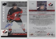 2017 Upper Deck Team Canada Juniors Black /5 Josh Brook #46 Auto
