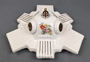 Excellent PORCELIER 3-Bulb Porcelain Ceiling Light: Art Deco & MCM era, Rewired - Picture 1 of 10