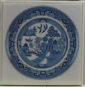 Ceramic Tile Coaster - Blue Willow - Set of 1 (Buy 3 Sets - Get 1 Set Free) 1 B - Picture 1 of 5