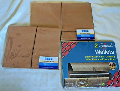 Lot of 4 File Wallets - Smead & Home Essentials - 3 Letter Size; 1 Legal - Image 1 of 3