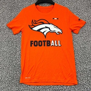 Denver Broncos Shirt Youth Medium 10-12 Orange Nike Short Sleeve Crew Neck New M - Picture 1 of 6