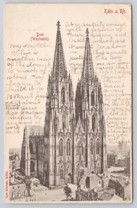 Dom Westseite Köln a Rhein Cologne Germany Church Cathedral UDB Postcard - Picture 1 of 2