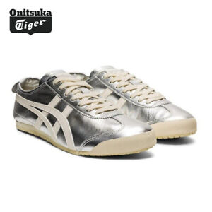 NEW Onitsuka Tiger MEXICO 66 Sneakers Silver/Off White THL7C2-9399 Shoes Unisex