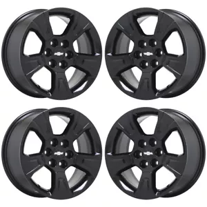 17" Chevrolet Colorado GMC Canyon Gloss Black wheels rims Factory OEM set 5671 - Picture 1 of 8