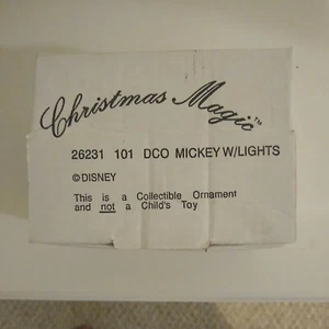 Christmas Magic Mickey With Lights Ornament New Disney Approx: 3" red suit - Picture 1 of 6