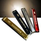 Harmonica Black Blue Easy-to-play For Students Gold Key Of C Metal Red