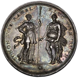GERMANY Biblical Women silver Medal ca. 1700 / on Feminine Virtue - Picture 1 of 3