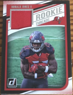 2018 Donruss Rookie Threads Ronald Jones II #9 Tampa Bay Buccaneers - Image 1 of 2
