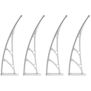 4 Pieces Pvc Halterung Vordach Terrassenüberdachung Baldachinhalterung - Bild 1 von 12